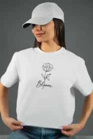 Жіноча футболка з принтом Bloom (00164) Білий