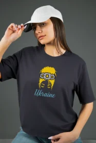Жіноча футболка з принтом Незламна Українка (00169) Фуме