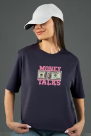 Жіноча футболка з принтом Money Talks (00181) Фуме