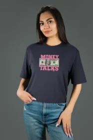 Жіноча футболка з принтом Money Talks (00181) Фуме