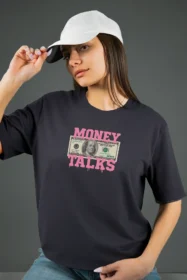 Жіноча футболка з принтом Money Talks (00181) Фуме