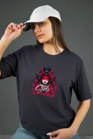 Жіноча футболка з принтом Girls Samurai (00244) Фуме