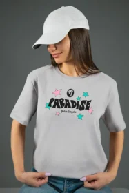Жіноча футболка з принтом Retro Paradise (00256) Світло-сірий