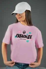 Жіноча футболка з принтом Retro Paradise (00256) Рожевий