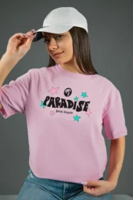 Жіноча футболка з принтом Retro Paradise (00256) Рожевий
