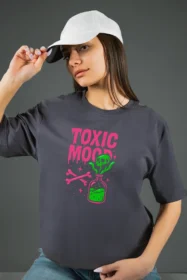 Жіноча футболка з принтом | Toxic mood (00108) Фуме