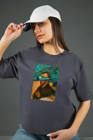 Жіноча футболка з принтом | Van Gogh (00124) Фуме