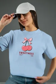 Жіноча футболка з принтом | Sweetness (00152) Блакитна
