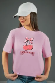 Жіноча футболка з принтом | Sweetness (00152) Рожева
