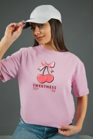 Жіноча футболка з принтом | Sweetness (00152) Рожева