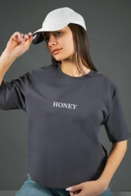 Жіноча футболка з принтом | HONEY (00154) Фуме