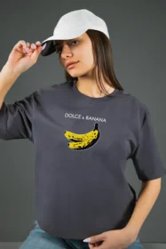 Жіноча футболка з принтом | DOLCE&BANANA (00156) Фуме