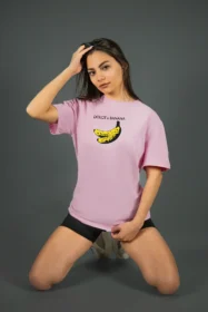 Жіноча футболка з принтом | DOLCE&BANANA (00156) Рожева