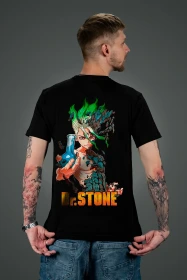 Футболка з принтом аніме | (50003) – Доктор Стоун (Dr. Stone)