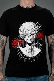 Футболка з принтом аніме | (50007) – Токійський гуль (Tokyo Ghoul)